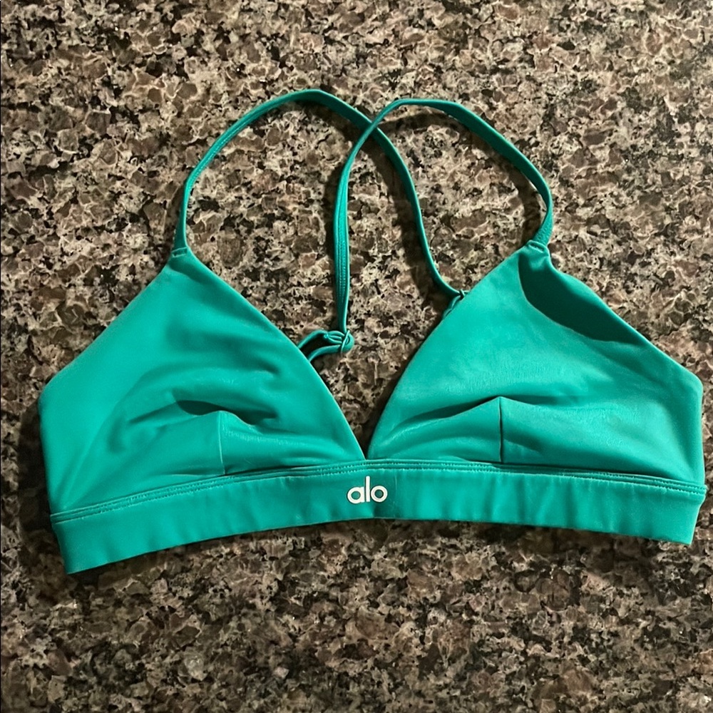 ALO Yoga Green Splendor Bra